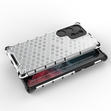 Заредете изображение във визуализатора на галерията – Honeycomb case for Samsung Galaxy S23 Ultra armored hybrid cover transparent

