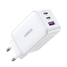 Заредете изображение във визуализатора на галерията – Ugreen CD244 65W USB-A / 2x USB-C GaN fast charger - white
