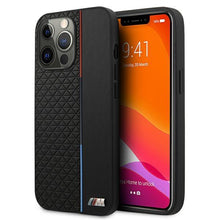 Заредете изображение във визуализатора на галерията – Case BMW BMHCP13XTRTBK iPhone 13 Pro Max 6.7" black/black hardcase M Collection Triangles
