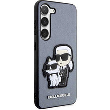 Заредете изображение във визуализатора на галерията – Karl Lagerfeld KLHCS23MSANKCPG S23+ S916 hardcase grey/grey Saffiano Karl &amp; Choupette
