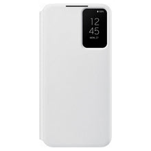 Заредете изображение във визуализатора на галерията – Samsung Smart Clear View Standing Cover Case Antibacterial Smart Flip Case Samsung Galaxy S22 + (S22 Plus) White (EF-ZS906CWEGEE)
