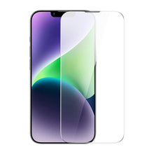 Заредете изображение във визуализатора на галерията – Baseus Full Screen Tempered Glass for iPhone 14 Plus / 13 Pro Max with Speaker Cover 0.4mm + Mounting Kit
