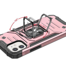 Заредете изображение във визуализатора на галерията – Wozinsky Ring Armor Case Kickstand Tough Rugged Cover for iPhone 12 mini pink
