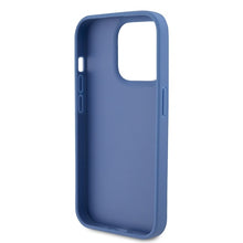 Заредете изображение във визуализатора на галерията – Original Case GUESS hardcase Leather 4G Triangle Strass GUHCP15LP4TDPB for Iphone 15 Pro Blue
