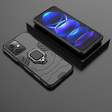 Заредете изображение във визуализатора на галерията – Ring Armor Case for Xiaomi Redmi Note 12 5G / Poco X5 5G Armor Cover Magnetic Holder Ring Black
