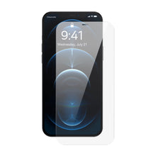 Заредете изображение във визуализатора на галерията – Baseus Full Screen Tempered Glass for iPhone 12 Pro Max with Speaker Cover 0.4mm + Mounting Kit
