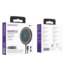 Заредете изображение във визуализатора на галерията – Borofone Wireless induction charger BQ27 Pole magnetic 15W black
