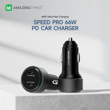 Заредете изображение във визуализатора на галерията – Amazing Thing Car charger Speed Pro SP66WCC - 2xType C - PD 66W black
