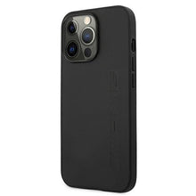 Заредете изображение във визуализатора на галерията – AMG AMHCP13XDOLBK iPhone 13 Pro Max 6,7" czarny/black hardcase Leather Hot Stamped
