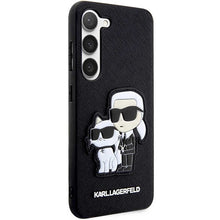 Заредете изображение във визуализатора на галерията – Original KARL LAGERFELD Case Saffiano Karl&amp;Choupette KLHCS23SSANKCPK for Samsung Galaxy S23 Plus black
