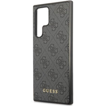 Заредете изображение във визуализатора на галерията – Guess GUHCS23LG4GFGR S23 Ultra S918 grey/grey hardcase 4G Metal Gold Logo
