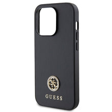 Заредете изображение във визуализатора на галерията – Original Case GUESS Strass Metal Logo GUHCP15LPS4DGPK for Iphone 15 Pro black
