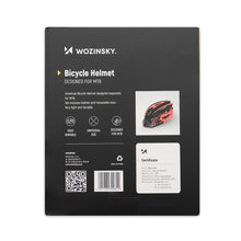 Заредете изображение във визуализатора на галерията – Wozinsky bicycle helmet / scooter helmet 57-62 cm M / L adjustable black / red (WBH-MTB01)

