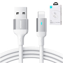 Заредете изображение във визуализатора на галерията – Joyroom USB - Lightning 2.4A A10 Series cable 3 m white (S-UL012A10)
