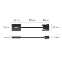 Заредете изображение във визуализатора на галерията – Ugreen cable adapter cable VGA (male) - HDMI (female) 0.15m black (CM513)
