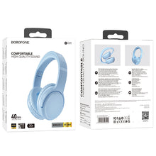 Заредете изображение във визуализатора на галерията – Borofone Headphones BO25 Rhyme bluetooth blue
