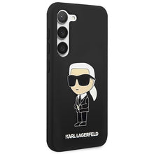 Заредете изображение във визуализатора на галерията – Karl Lagerfeld KLHCS23SSNIKBCK S23 S911 hardcase black/black Silicone Ikonik
