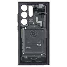 Заредете изображение във визуализатора на галерията – Spigen Ultra Hybrid case for Samsung Galaxy S24 Ultra - dark gray (Zero One pattern)
