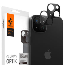 Заредете изображение във визуализатора на галерията – Spigen Glass tR Optik 2 Pack, black - iPhone 15/15 Plus
