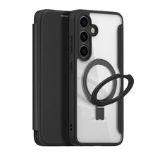Заредете изображение във визуализатора на галерията – Dux Ducis Skin X Pro case with magnetic ring / stand for Samsung S24 - black
