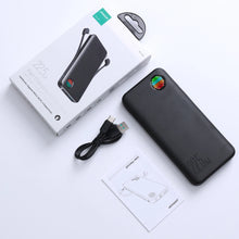 Заредете изображение във визуализатора на галерията – Joyroom JR-L014 22.5W 10000mAh power bank with built-in USB-C / Lightning cables + USB-A - USB-C cable 0.25m - black
