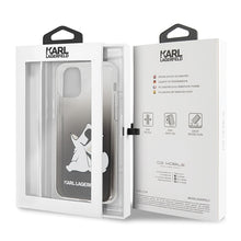Заредете изображение във визуализатора на галерията – Original Pouch KARL LAGERFELD - Choupette Fun Hard Case  KLHCN61CFNRCBK - Iphone 11 Black design 1

