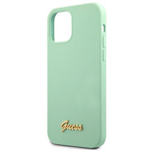 Заредете изображение във визуализатора на галерията – Guess GUHCP12LLSLMGGN iPhone 12 Pro Max 6.7" green/green hardcase Metal Logo Script
