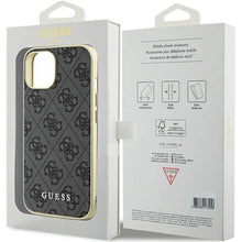Заредете изображение във визуализатора на галерията – Guess 4G Charms Collection case for iPhone 15 - gray
