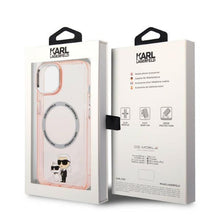 Заредете изображение във визуализатора на галерията – Karl Lagerfeld KLHMP14MHNKCIP iPhone 14 Plus 6.7" hardcase pink/pink Iconic Karl&amp;Choupette Magsafe
