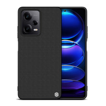 Заредете изображение във визуализатора на галерията – Nillkin Textured Case for Xiaomi Redmi Note 12 Pro / Poco X5 Pro 5G Reinforced Nylon Cover Black

