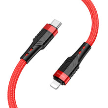 Заредете изображение във визуализатора на галерията – Borofone Cable BU35 Influence - Type C to Lightning - PD 20W 1,2 metres red
