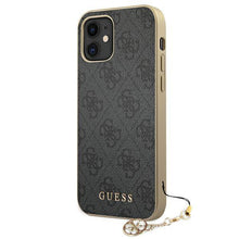 Заредете изображение във визуализатора на галерията – Guess GUHCP12SGF4GGR iPhone 12 mini 5,4" szary/grey hardcase 4G Charms Collection
