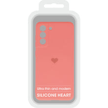 Заредете изображение във визуализатора на галерията – Vennus Silicone Heart Case for Samsung Galaxy S21 FE design 1 coral
