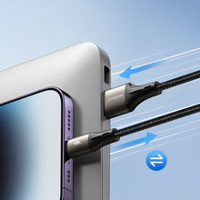 Заредете изображение във визуализатора на галерията – Joyroom Light-Speed ​​Series SA25-AC6 USB-A / USB-C Fast Transfer Cable 100W 1.2m - Black
