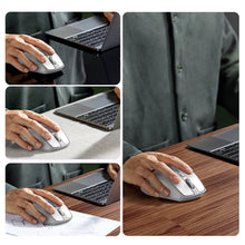 Заредете изображение във визуализатора на галерията – Ugreen MU101 ergonomic wireless mouse Bluetooth / 2.4 GHz - white
