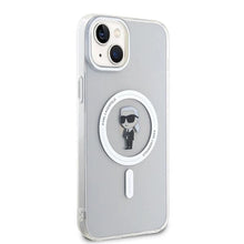 Заредете изображение във визуализатора на галерията – Karl Lagerfeld IML Ikonik MagSafe case for iPhone 15 Plus - transparent
