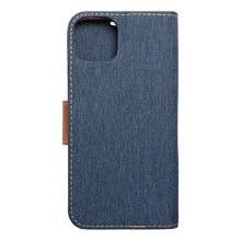 Заредете изображение във визуализатора на галерията – CANVAS Book case for IPHONE 15 Plus navy blue
