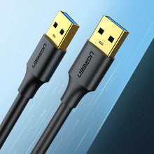 Заредете изображение във визуализатора на галерията – Ugreen cable USB-A - USB-A USB3.0 5Gb/s 0.5m black (US128)
