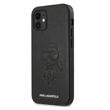 Заредете изображение във визуализатора на галерията – Karl Lagerfeld KLHCP12SPCUIKBK iPhone 12 mini 5,4" czarny/black hardcase Karl Ikonik Outline
