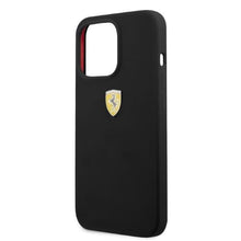 Заредете изображение във визуализатора на галерията – Ferrari FESSIHMP13XBK iPhone 13 Pro Max 6.7" black/black hardcase Silicone MagSafe
