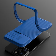 Заредете изображение във визуализатора на галерията – Nillkin CamShield Pro Magnetic Case for iPhone 15 Pro Max with Camera Cover - Blue
