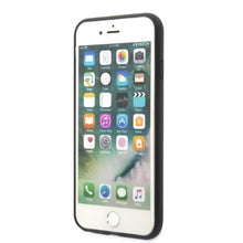 Заредете изображение във визуализатора на галерията – Karl Lagerfeld KLHCI8SAKICKCBK iPhone 7/8 / SE 2020 / SE 2022 black/black hardcase Saffiano Karl&amp;Choupette Head
