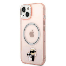 Заредете изображение във визуализатора на галерията – Karl Lagerfeld KLHMP14MHNKCIP iPhone 14 Plus 6.7" hardcase pink/pink Iconic Karl&amp;Choupette Magsafe
