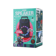 Заредете изображение във визуализатора на галерията – Remax bluetooth speaker led light m6 black
