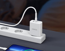 Заредете изображение във визуализатора на галерията – Dux Ducis Duzzona wall charger T4 - 2xType C - PD 35W white
