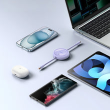 Заредете изображение във визуализатора на галерията – Baseus Free2Draw Mini USB-C - USB-C retractable cable 100W 1m - purple
