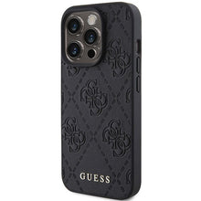 Заредете изображение във визуализатора на галерията – Original faceplate case GUESS GUHCP15XP4EPMK for iPhone 15 PRO MAX (Quilted 4G Classic / black)
