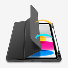Заредете изображение във визуализатора на галерията – Dux Ducis Toby case for iPad 10.9'' 2022 (10 gen.) cover with space for Apple Pencil stylus smart cover stand green
