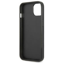 Заредете изображение във визуализатора на галерията – Original faceplate case GUESS GUHCP13MPSATPK for iPhone 13 (Saffiano Double Card Triangle / black)
