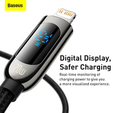 Заредете изображение във визуализатора на галерията – Baseus Cable Display - Type C to Lightning - PD 20W 2A 1 metre (CATLSK-01) black
